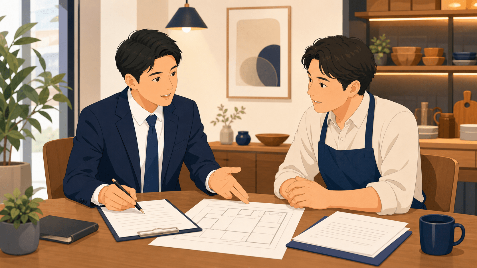 風営法関係の相談を受ける行政書士のイメージ