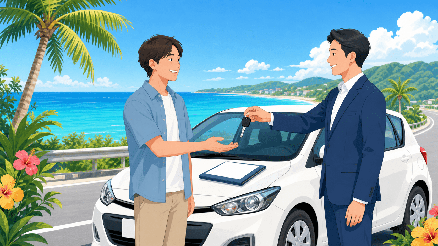 沖縄で自動車の名義変更を依頼するイメージ