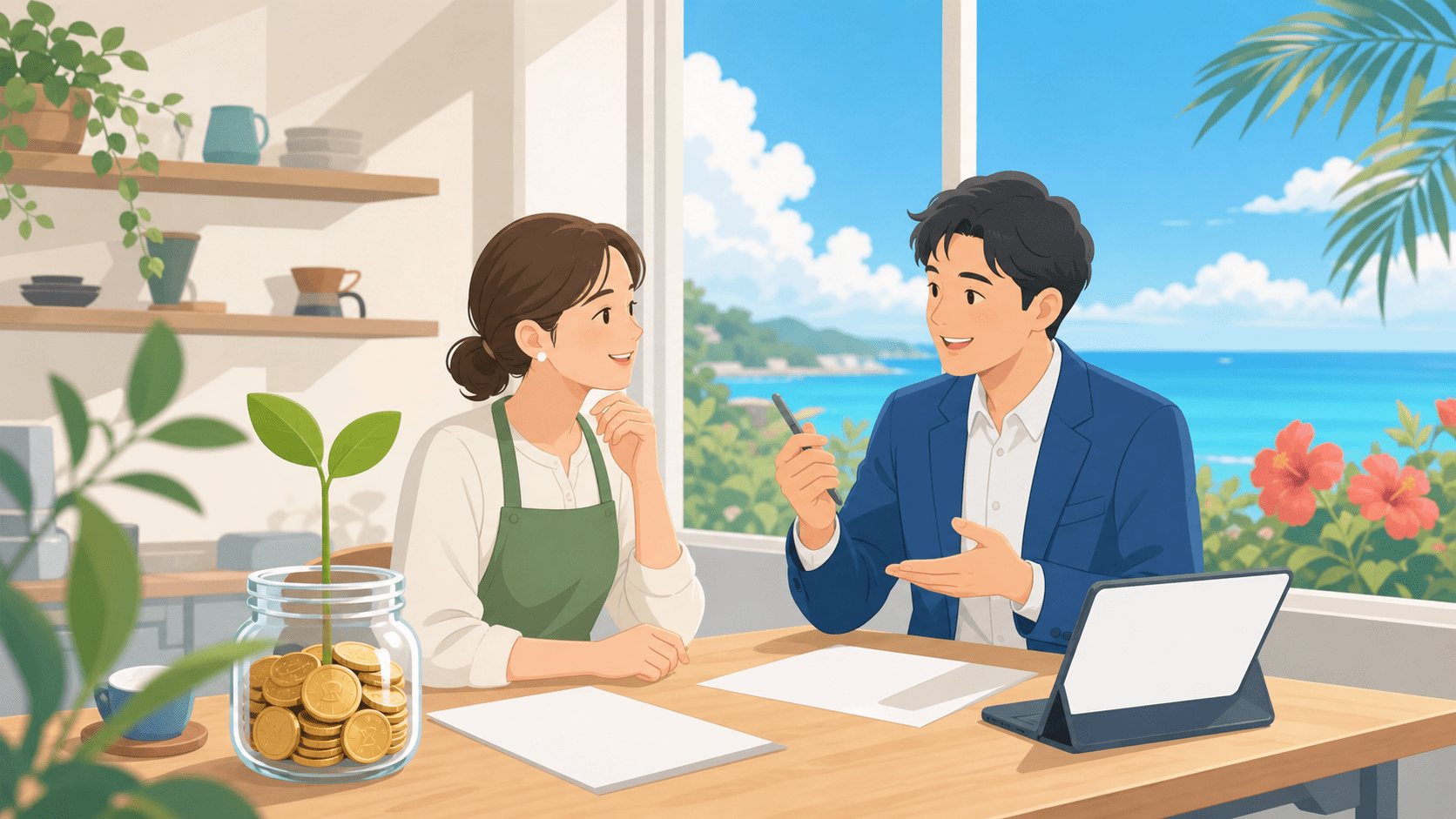 事業の成長を支援する補助金相談のイメージ（沖縄・南城）