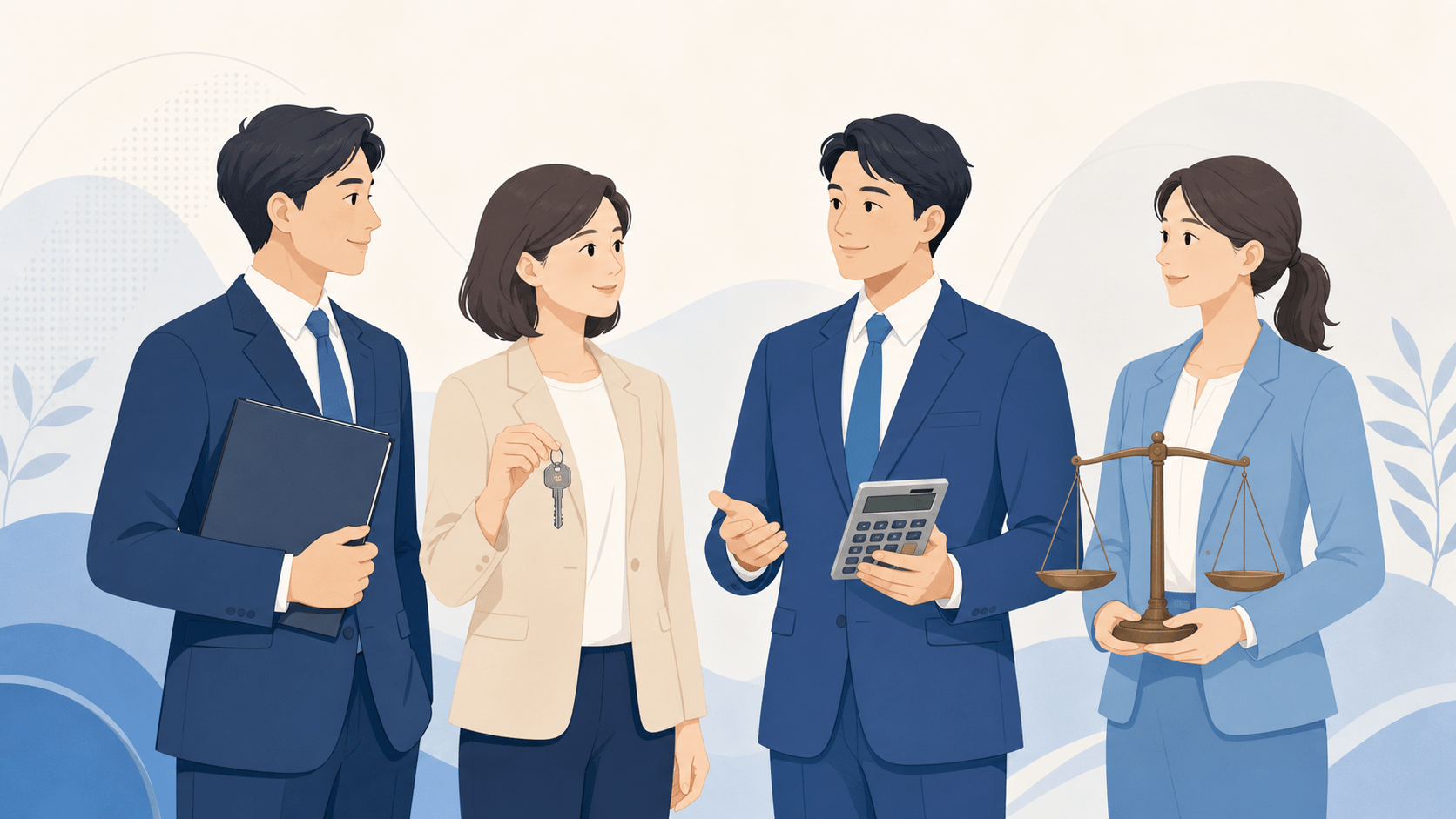 相続で専門家が連携するイメージ（役割分担）